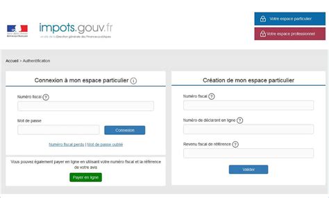 impots gouv espace particulier contact